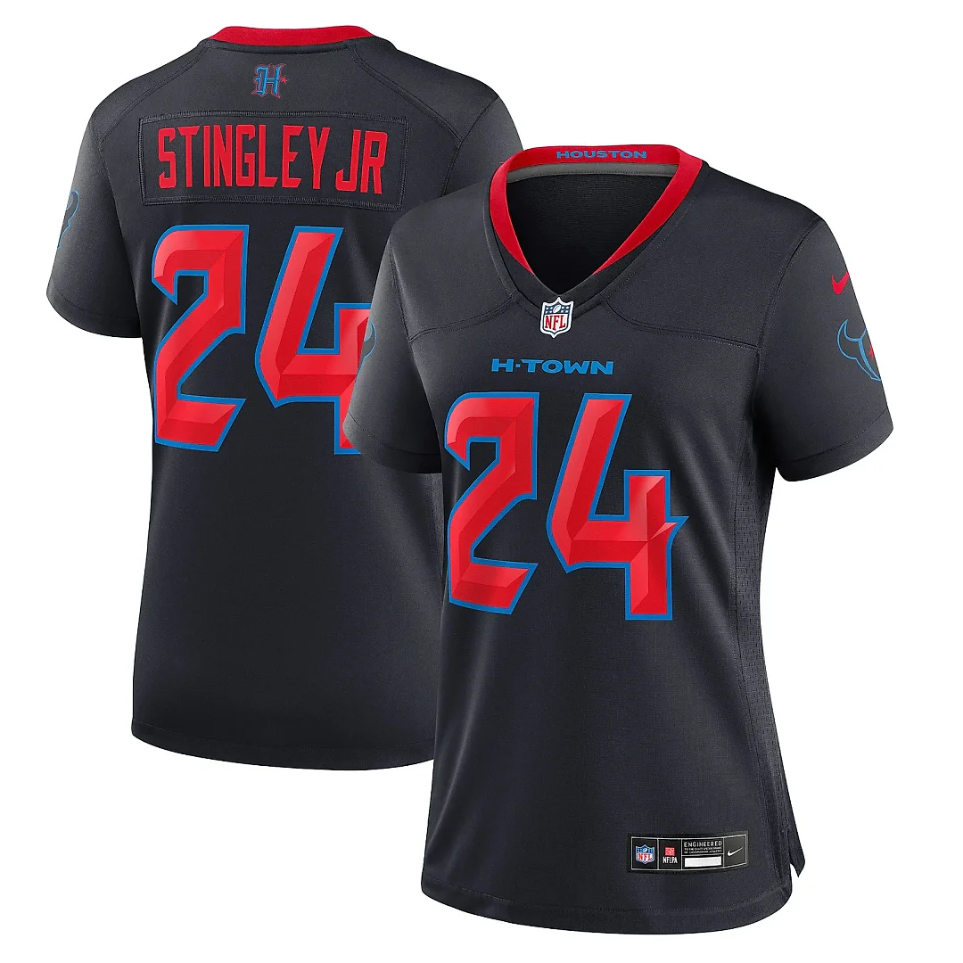 Zennovawear Women's Houston Texans Derek Stingley Jr. Navy Alternate Game Jersey