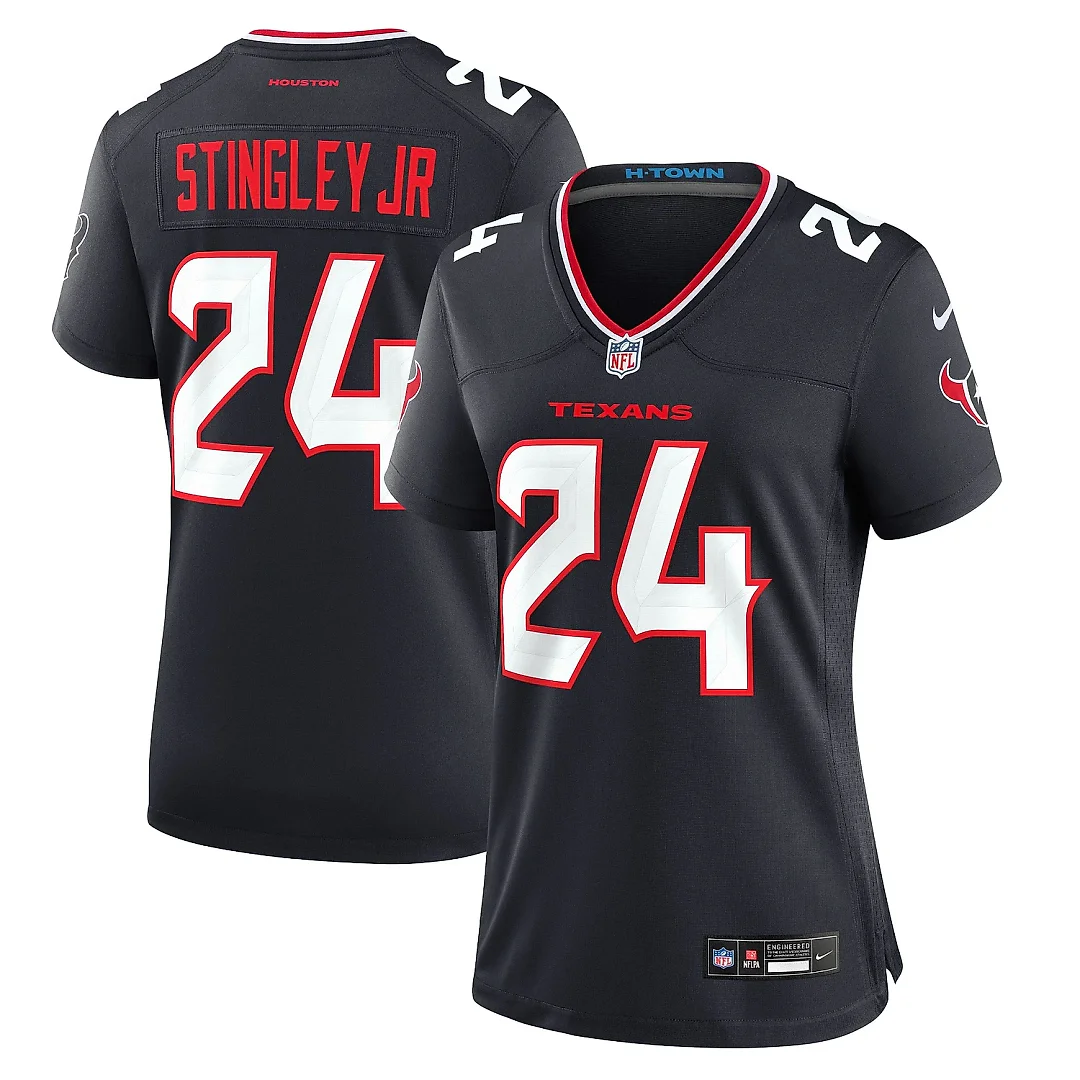 Zennovawear Women's Houston Texans Derek Stingley Jr. Navy Game Jersey