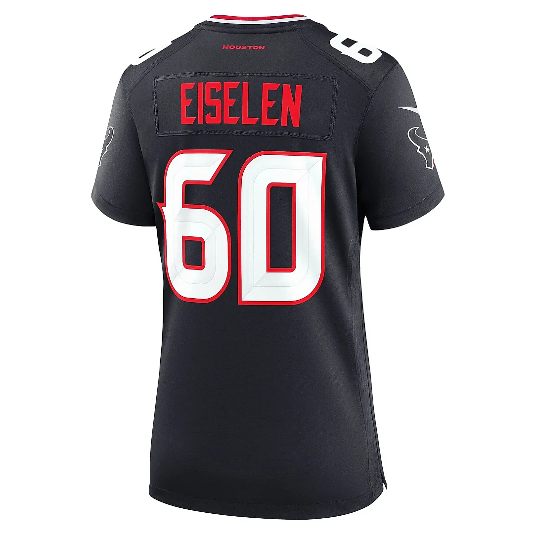 Zennovawear Women's Houston Texans Dieter Eiselen Navy Team Game Jersey