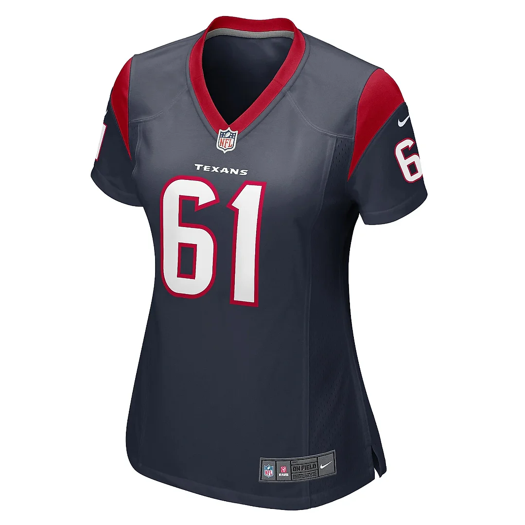 Zennovawear Women's Houston Texans DJ Scaife Jr Navy Team Game Jersey