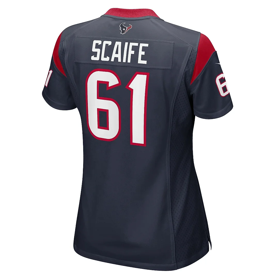 Zennovawear Women's Houston Texans DJ Scaife Jr Navy Team Game Jersey