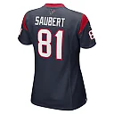 Zennovawear Women's Houston Texans Eric Saubert Navy Game Jersey