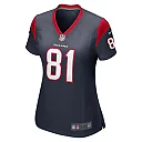 Zennovawear Women's Houston Texans Eric Saubert Navy Game Jersey