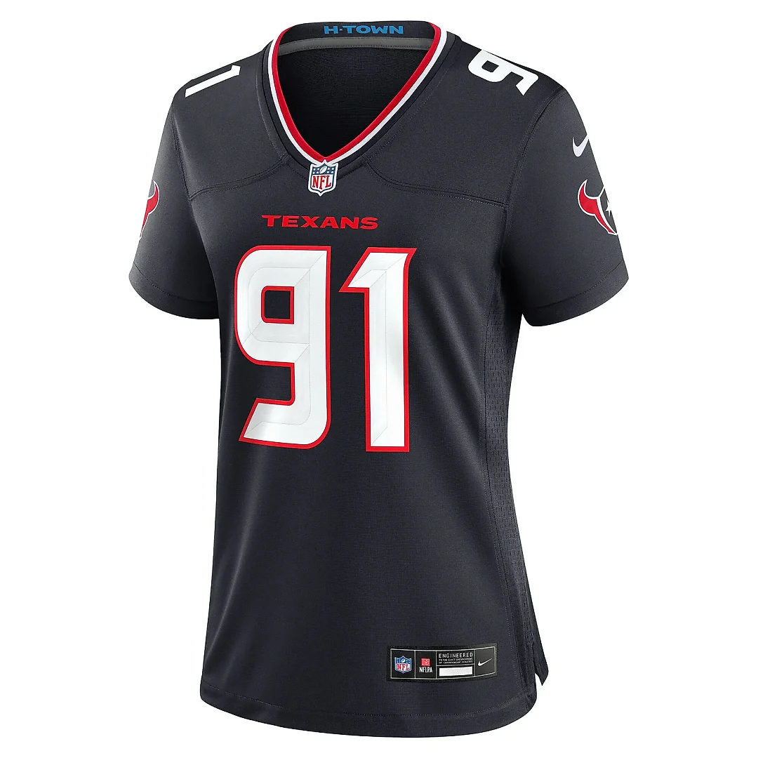 Zennovawear Women's Houston Texans Folorunso Fatukasi Navy Team Game Jersey