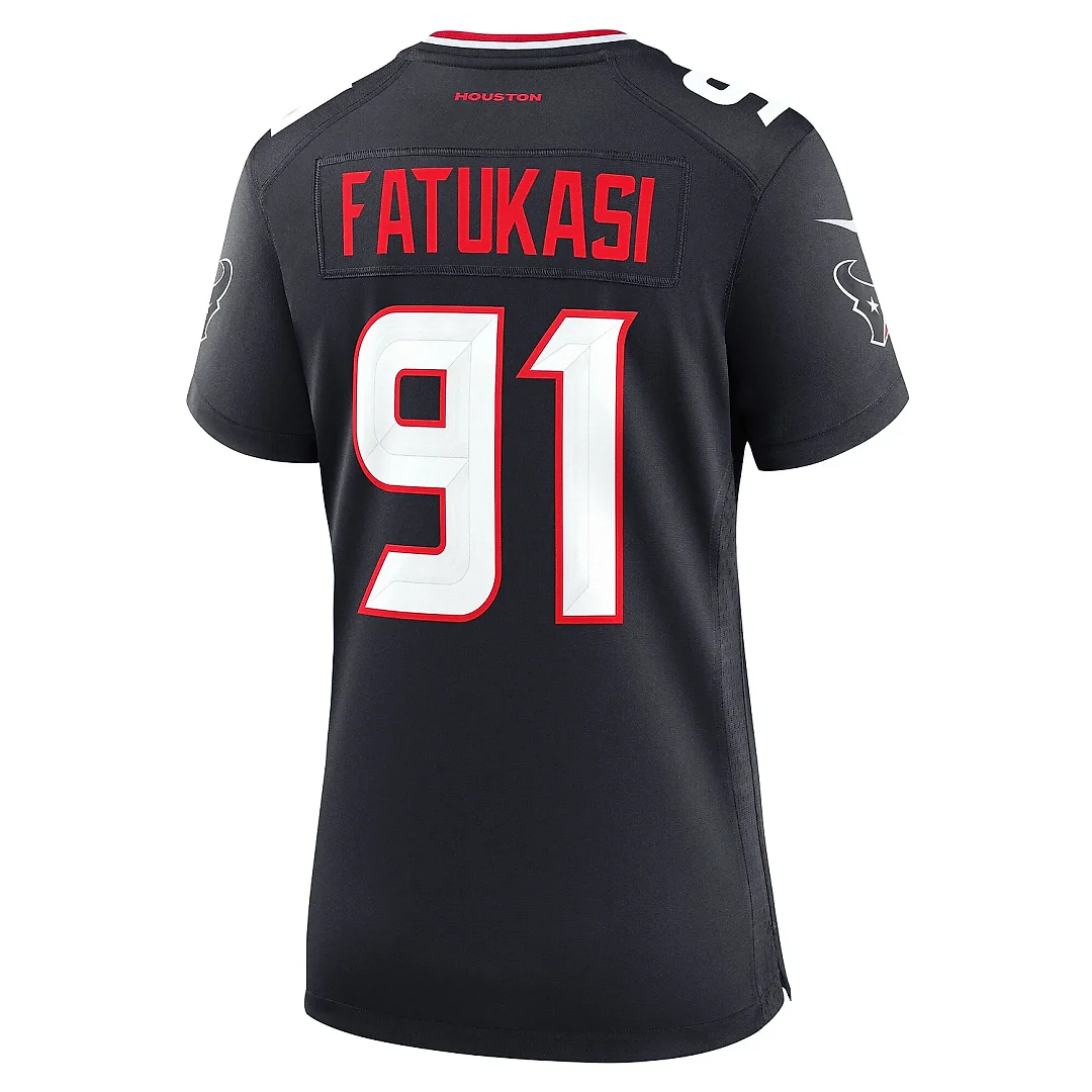 Zennovawear Women's Houston Texans Folorunso Fatukasi Navy Team Game Jersey