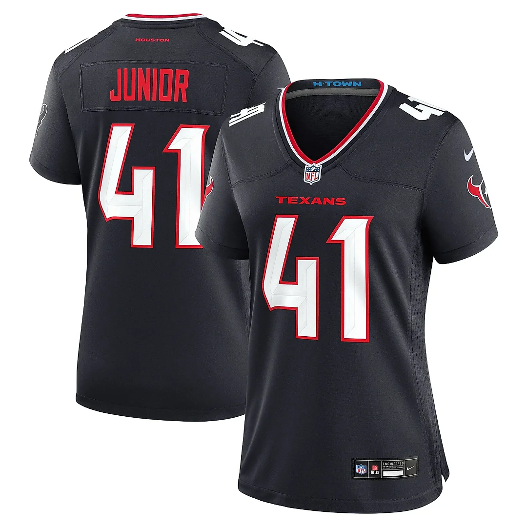 Zennovawear Women's Houston Texans Gregory Junior Navy Team Game Jersey