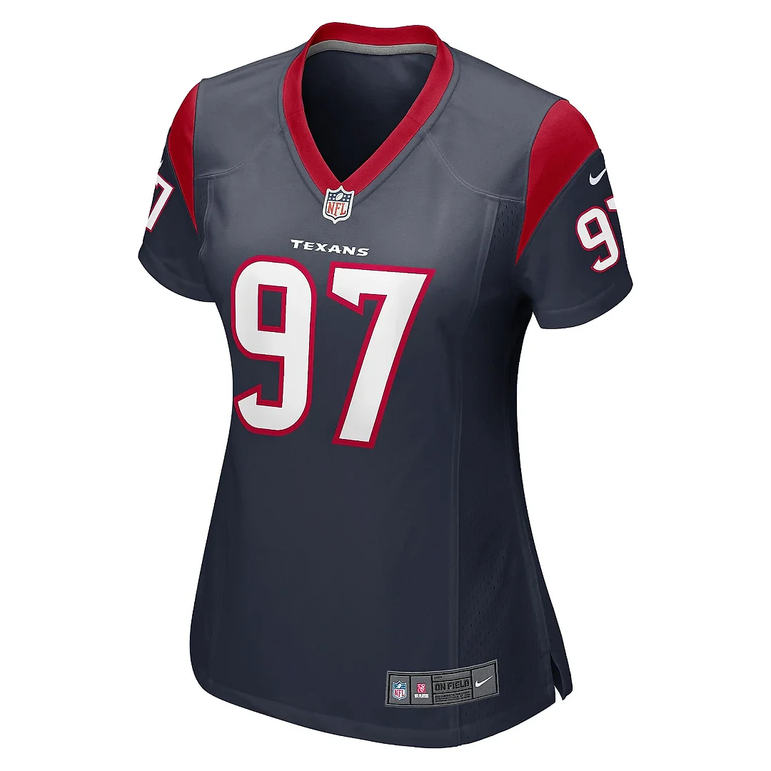 Zennovawear Women's Houston Texans Hassan Ridgeway Navy Game Player Jersey