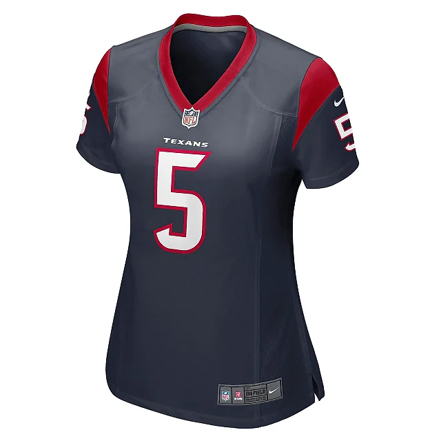Zennovawear Women's Houston Texans Jalen Pitre Navy Game Player Jersey