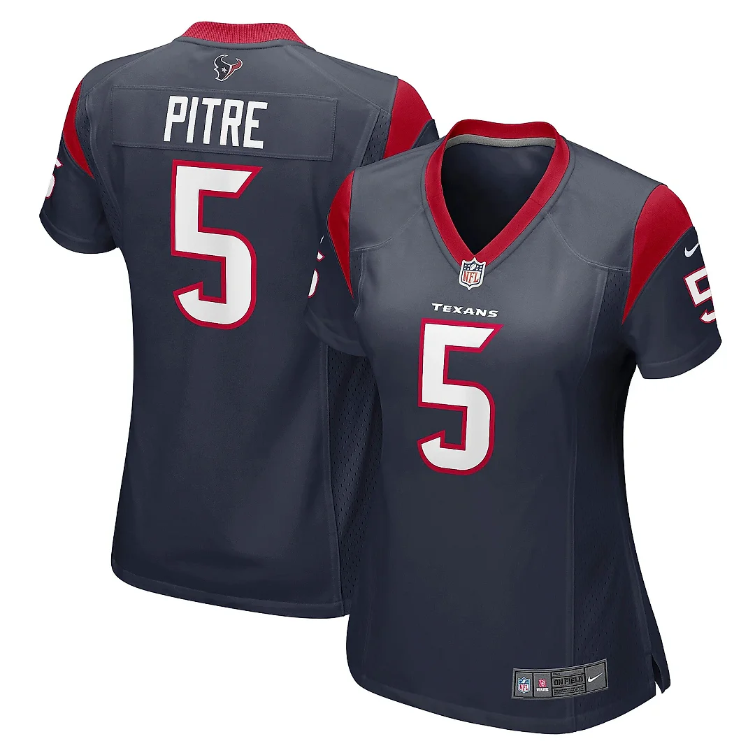 Zennovawear Women's Houston Texans Jalen Pitre Navy Game Player Jersey