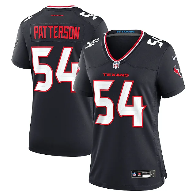 Zennovawear Women's Houston Texans Jarrett Patterson Navy Team Game Jersey