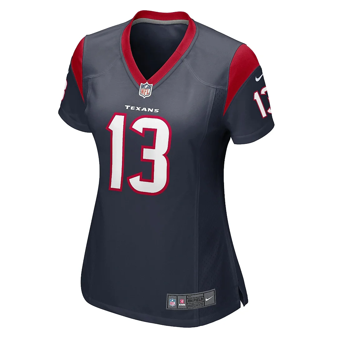 Zennovawear Women's Houston Texans Jason Verrett Navy Game Jersey