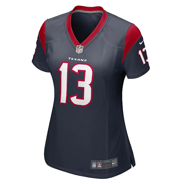 Zennovawear Women's Houston Texans Jason Verrett Navy Game Jersey