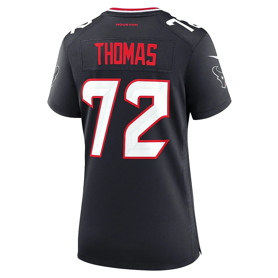Zennovawear Women's Houston Texans Jaylon Thomas Navy Team Game Jersey