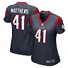 Zennovawear Women's Houston Texans Jesse Matthews Navy Team Game Jersey
