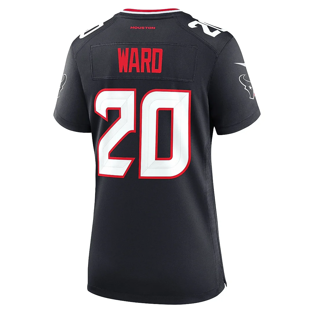 Zennovawear Women's Houston Texans Jimmie Ward Navy Team Game Jersey