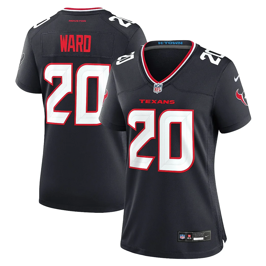 Zennovawear Women's Houston Texans Jimmie Ward Navy Team Game Jersey