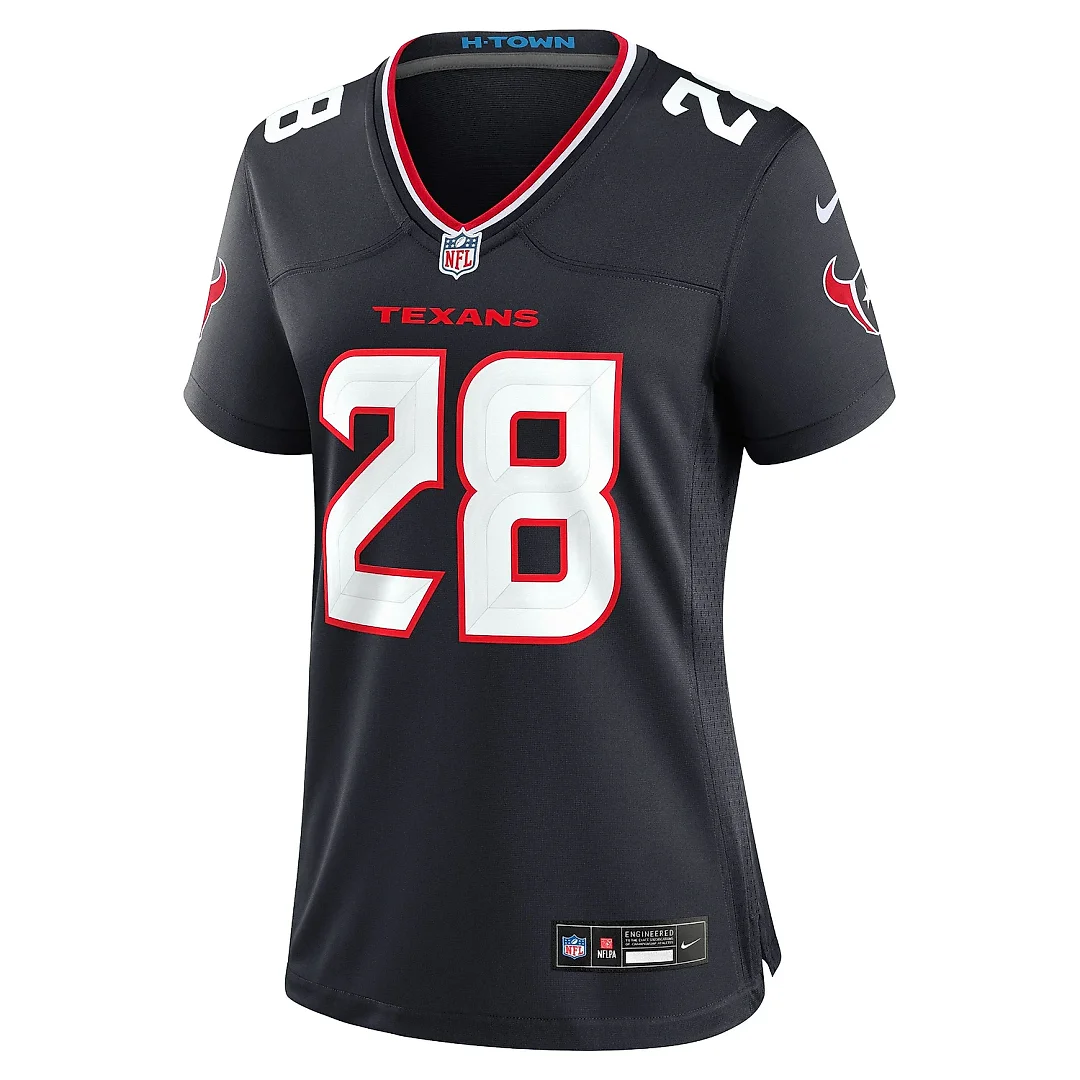 Zennovawear Women's Houston Texans Joe Mixon Navy Game Jersey