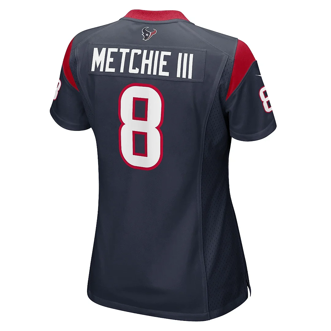 Zennovawear Women's Houston Texans John Metchie III Navy Game Player Jersey