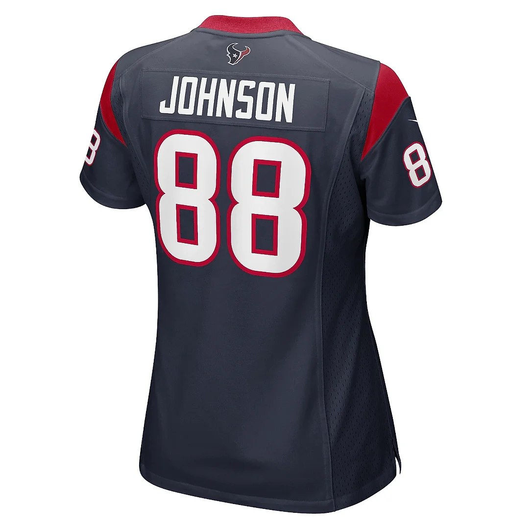 Zennovawear Women's Houston Texans Johnny Johnson Navy Team Game Jersey