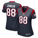Zennovawear Women's Houston Texans Johnny Johnson Navy Team Game Jersey