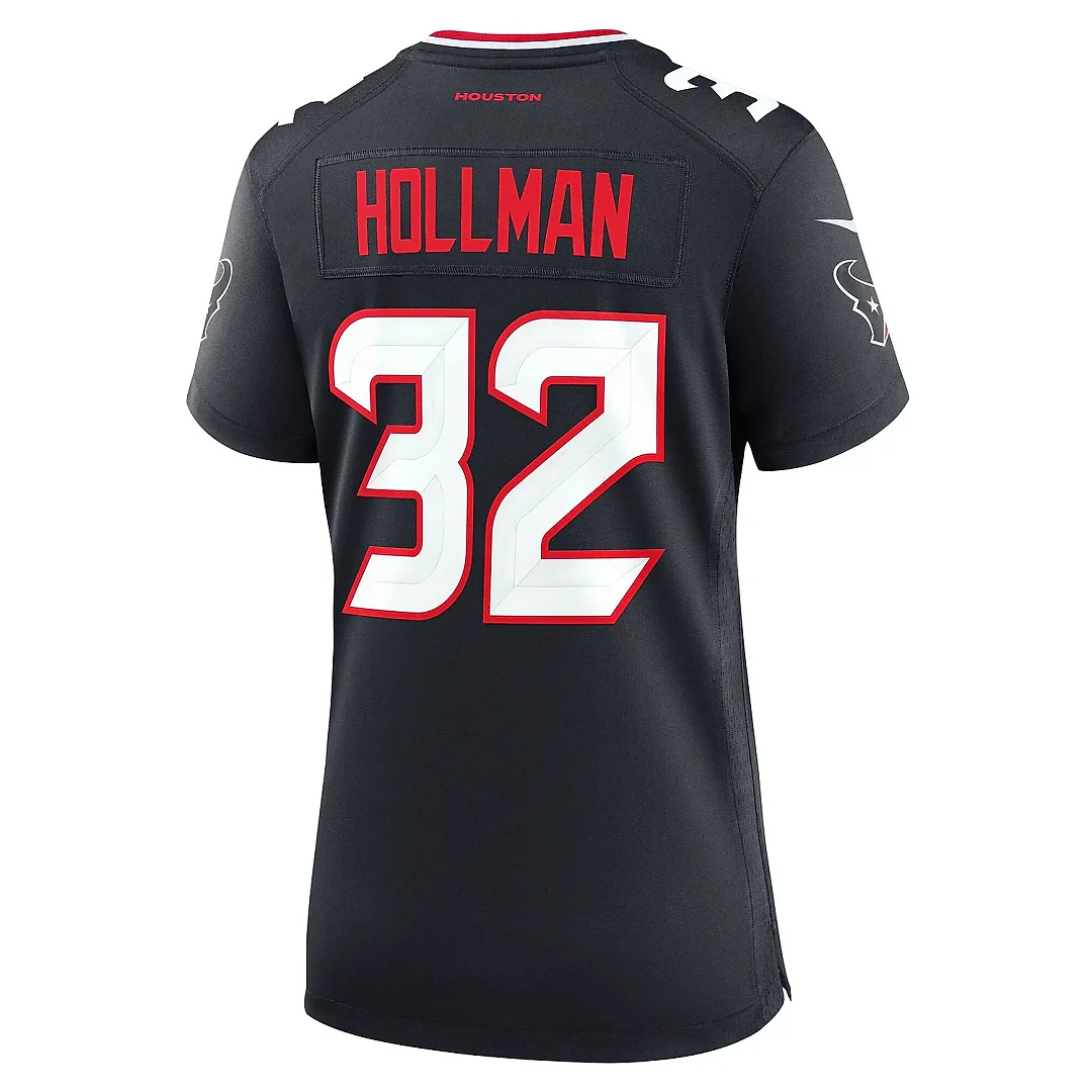 Zennovawear Women's Houston Texans Ka'Dar Hollman Navy Team Game Jersey