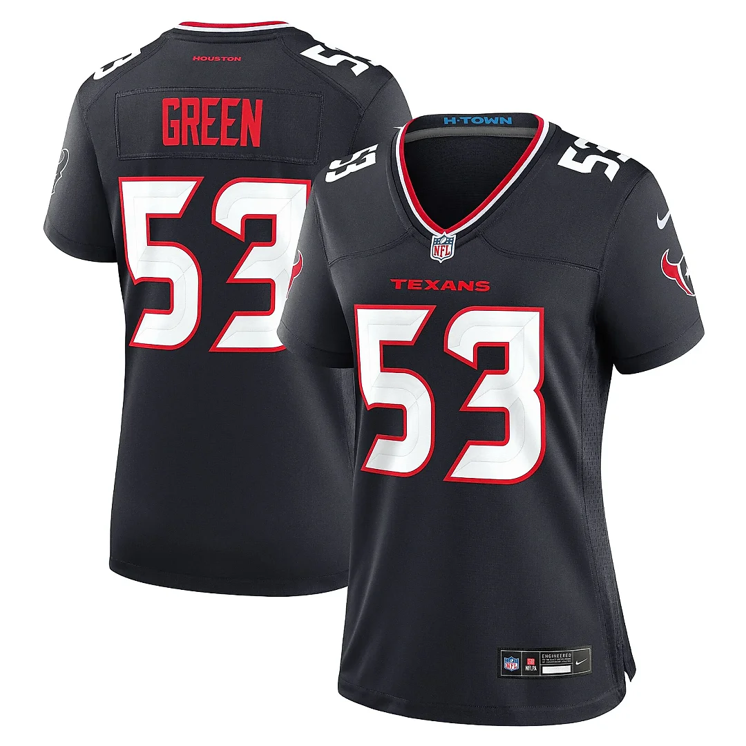 Zennovawear Women's Houston Texans Kendrick Green Navy Team Game Jersey