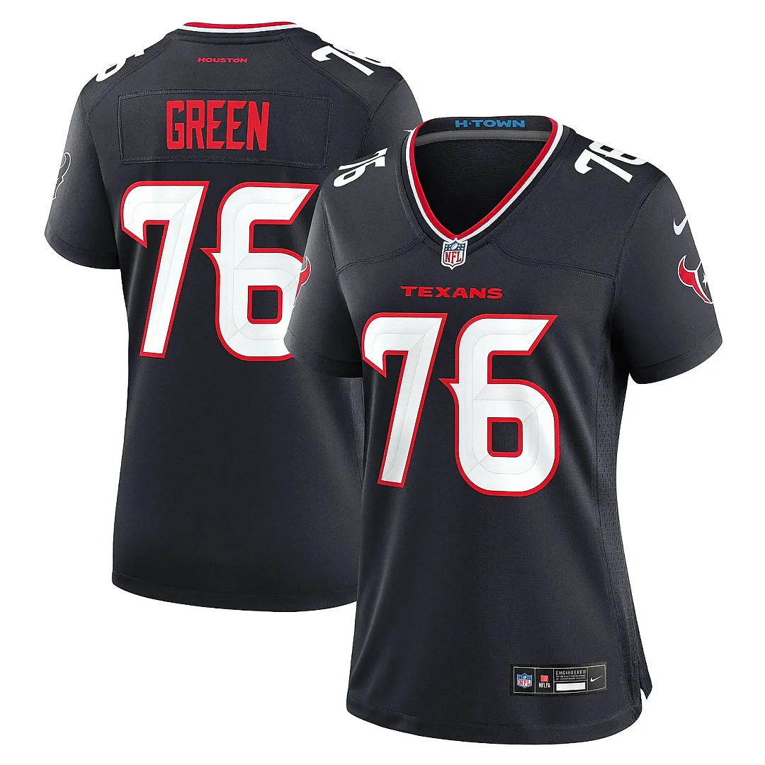 Zennovawear Women's Houston Texans Kenyon Green Navy Team Game Jersey