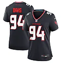 Zennovawear Women's Houston Texans Khalil Davis Navy Team Game Jersey