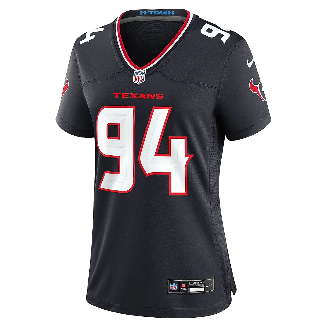 Zennovawear Women's Houston Texans Khalil Davis Navy Team Game Jersey