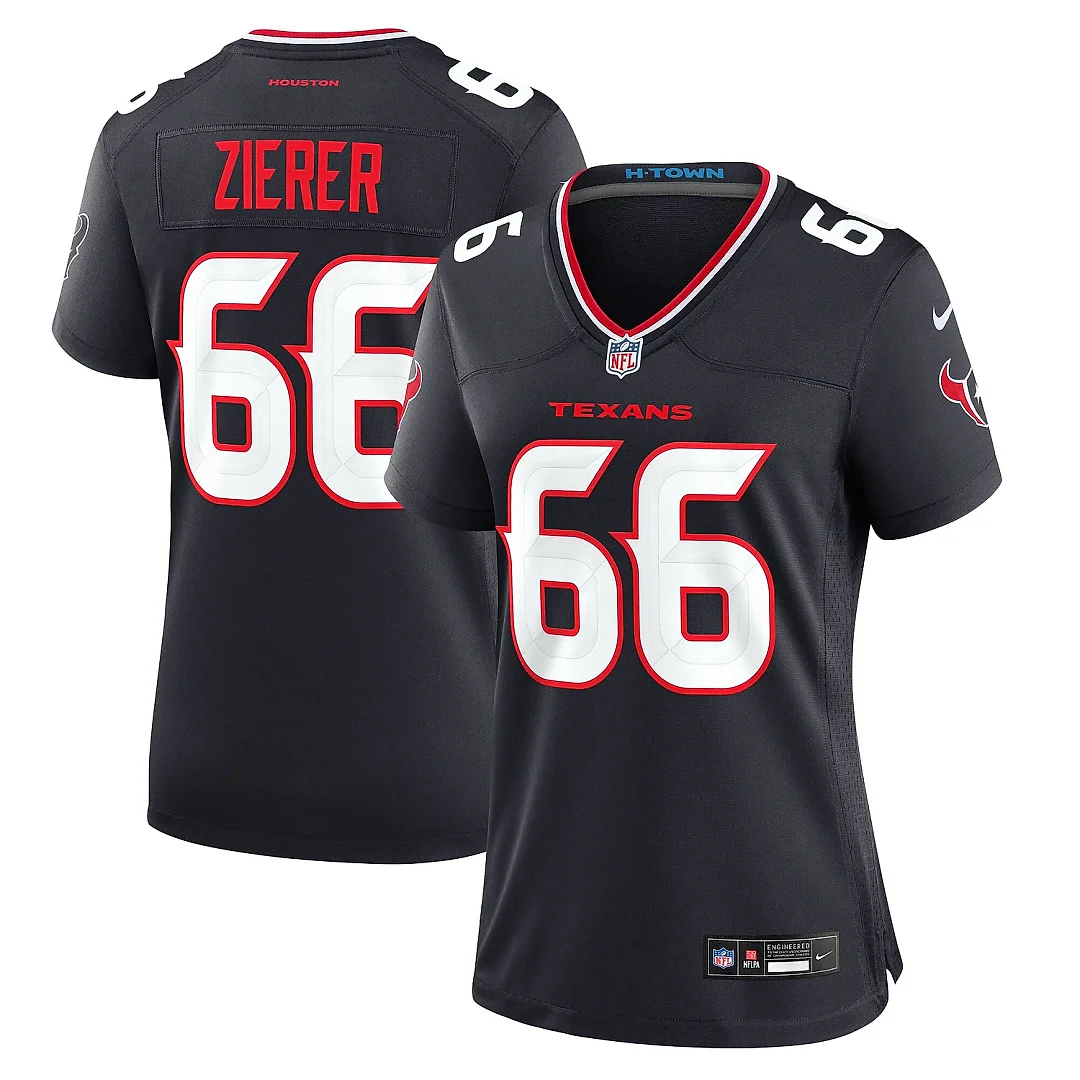 Zennovawear Women's Houston Texans Kilian Zierer Navy Team Game Jersey