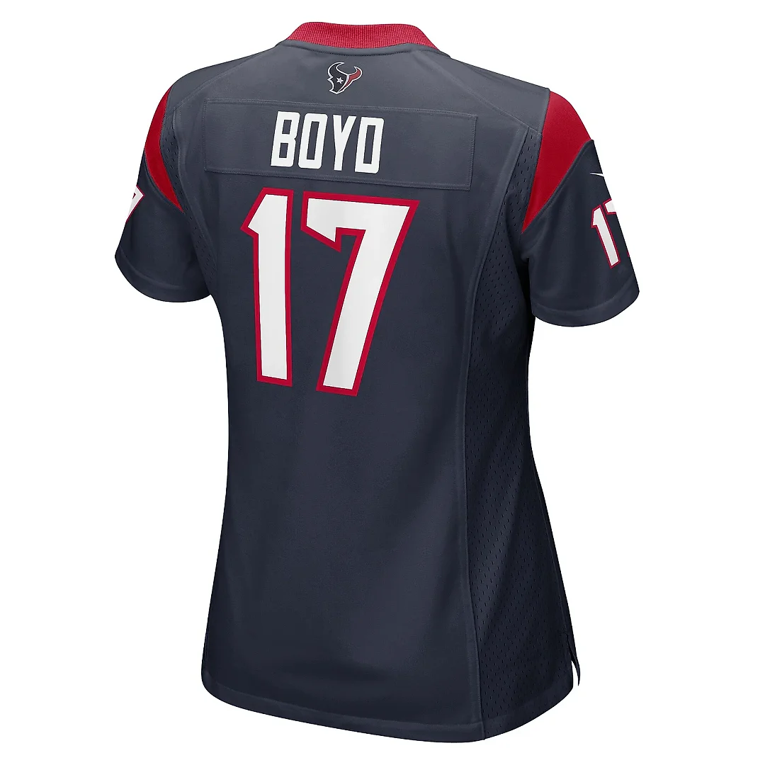 Zennovawear Women's Houston Texans Kris Boyd Navy Game Jersey