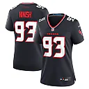 Zennovawear Women's Houston Texans Kurt Hinish Navy Team Game Jersey