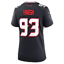 Zennovawear Women's Houston Texans Kurt Hinish Navy Team Game Jersey