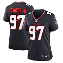 Zennovawear Women's Houston Texans Mario Edwards Jr. Navy Team Game Jersey