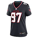 Zennovawear Women's Houston Texans Mario Edwards Jr. Navy Team Game Jersey