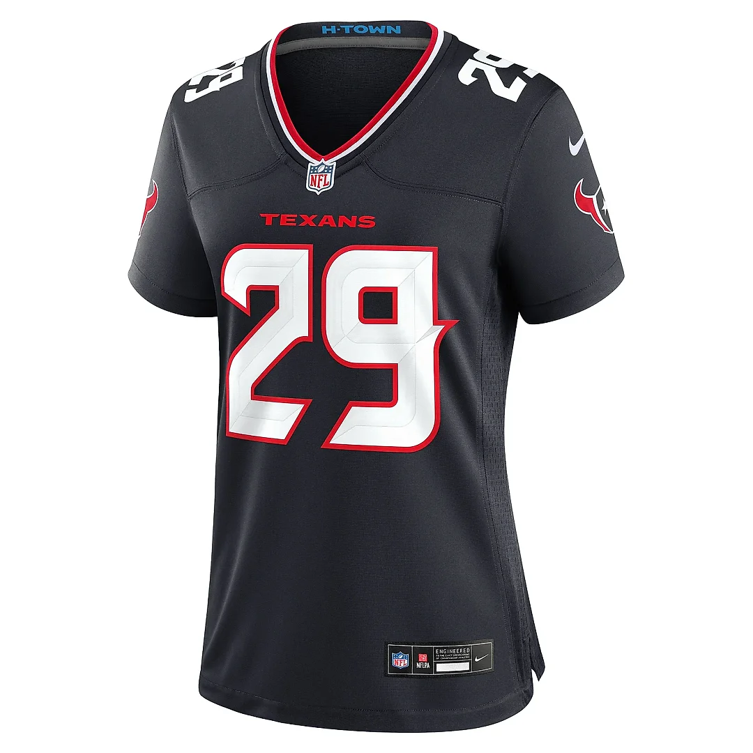 Zennovawear Women's Houston Texans M.J. Stewart Navy Team Game Jersey