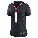 Zennovawear Women's Houston Texans Navy 1 Mom Game Jersey