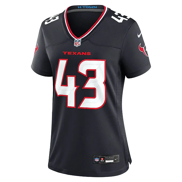 Zennovawear Women's Houston Texans Neville Hewitt Navy Team Game Jersey
