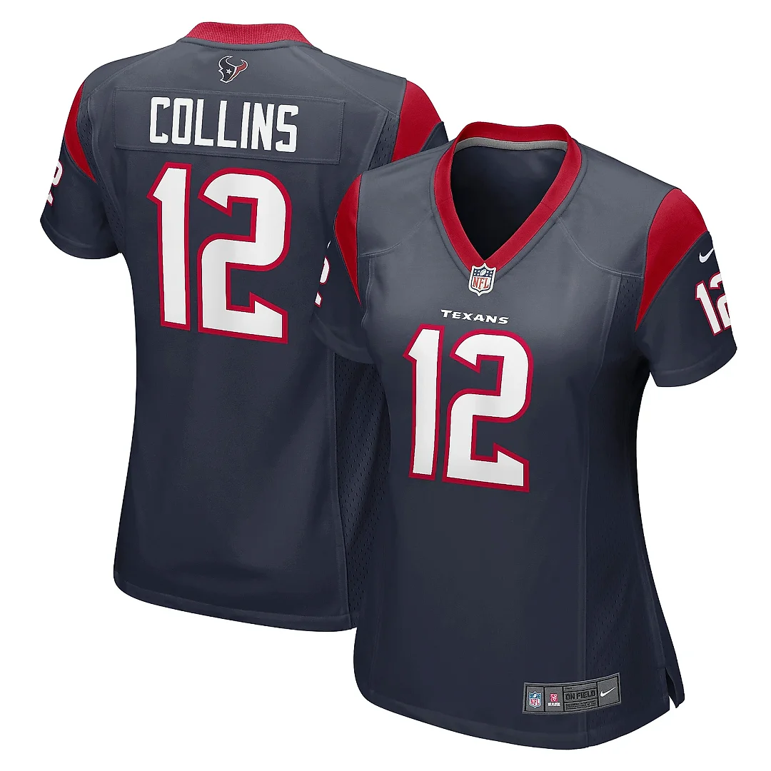 Zennovawear Women's Houston Texans Nico Collins Navy Game Jersey