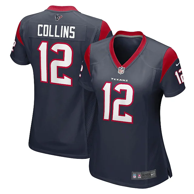 Zennovawear Women's Houston Texans Nico Collins Navy Game Jersey