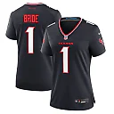 Zennovawear Women's Houston Texans Number 1 Bride Navy Game Jersey