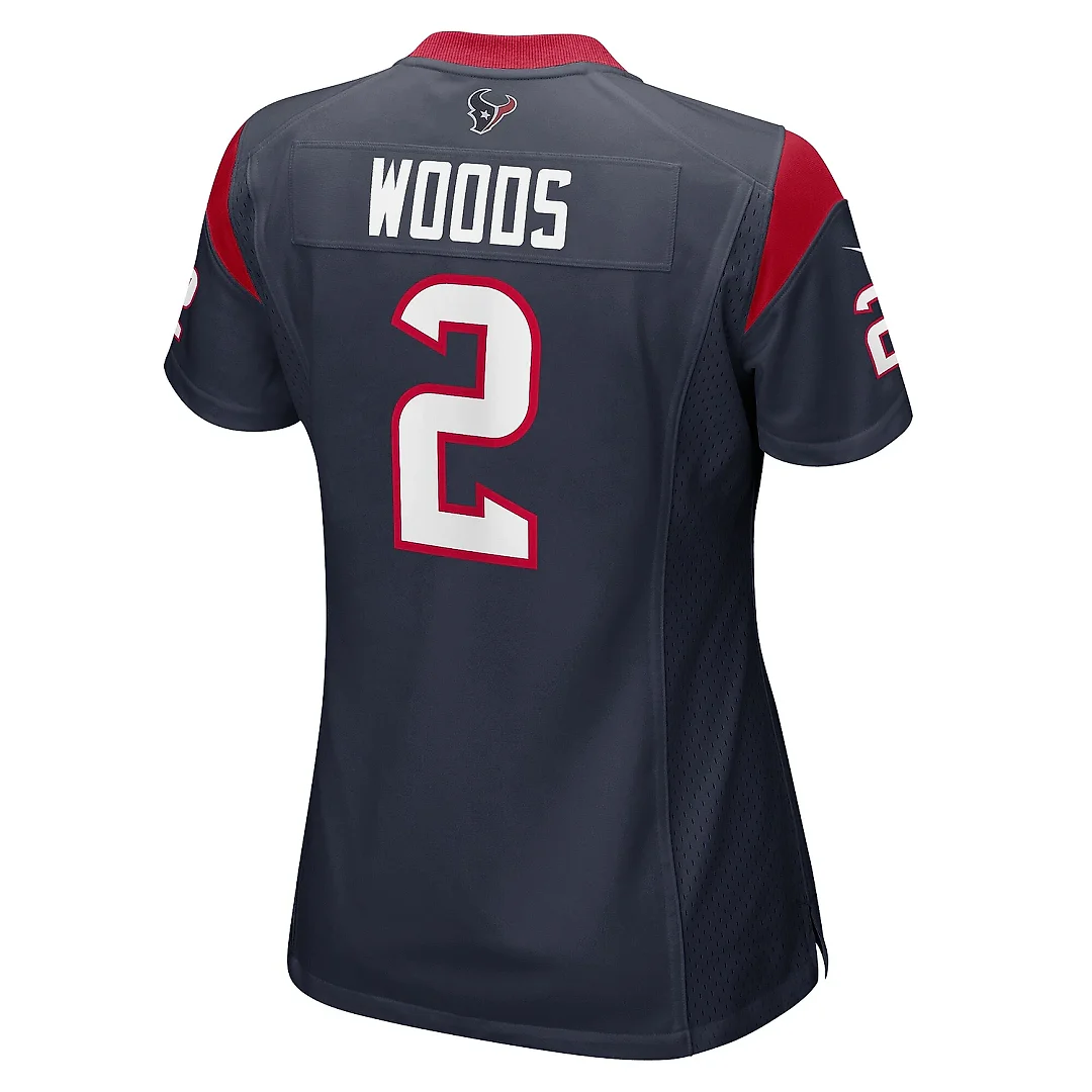 Zennovawear Women's Houston Texans Robert Woods Navy Game Jersey