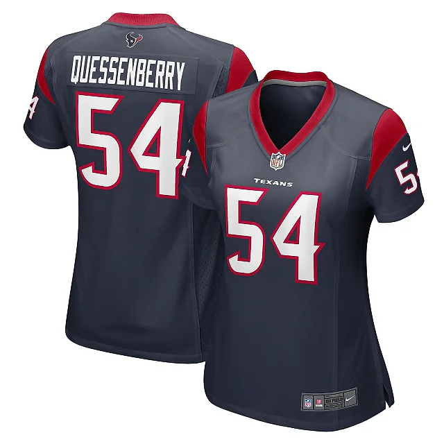 Zennovawear Women's Houston Texans Scott Quessenberry Navy Game Player Jersey