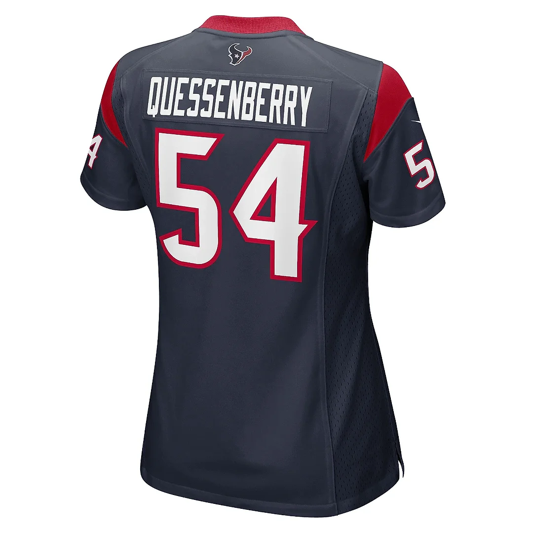 Zennovawear Women's Houston Texans Scott Quessenberry Navy Game Player Jersey