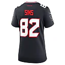 Zennovawear Women's Houston Texans Steven Sims Navy Team Game Jersey