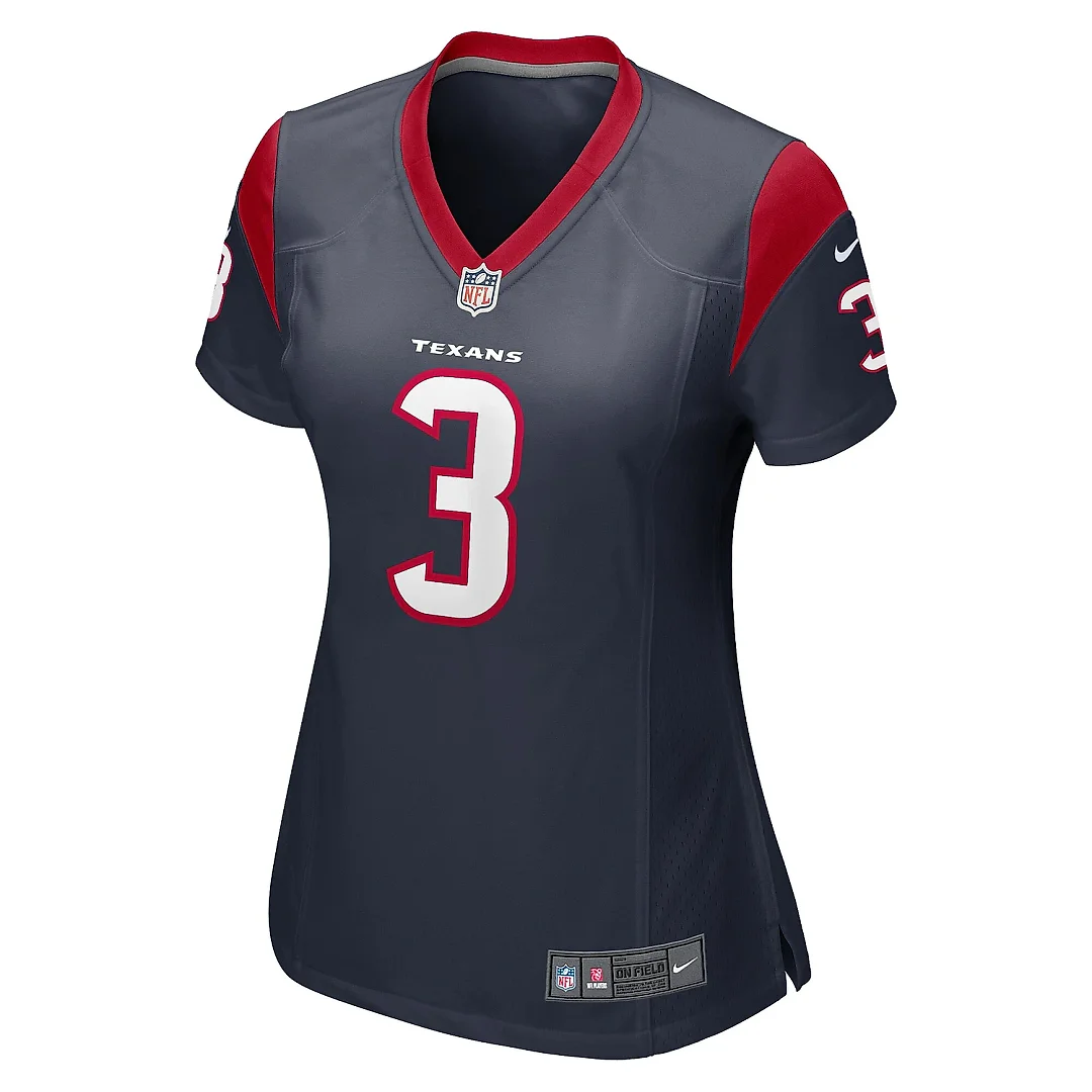 Zennovawear Women's Houston Texans Tank Dell Navy Player Game Jersey