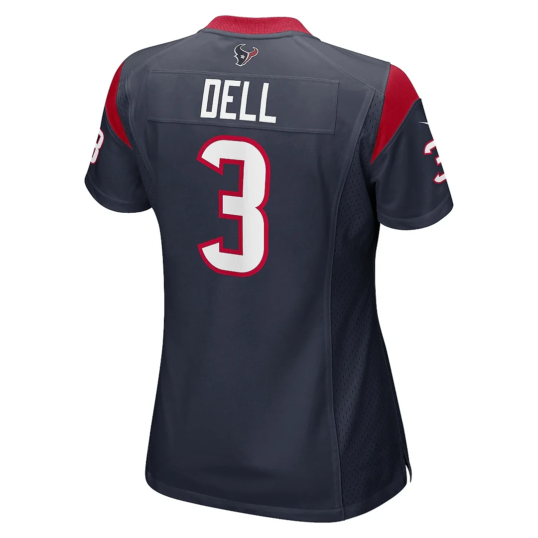 Zennovawear Women's Houston Texans Tank Dell Navy Player Game Jersey
