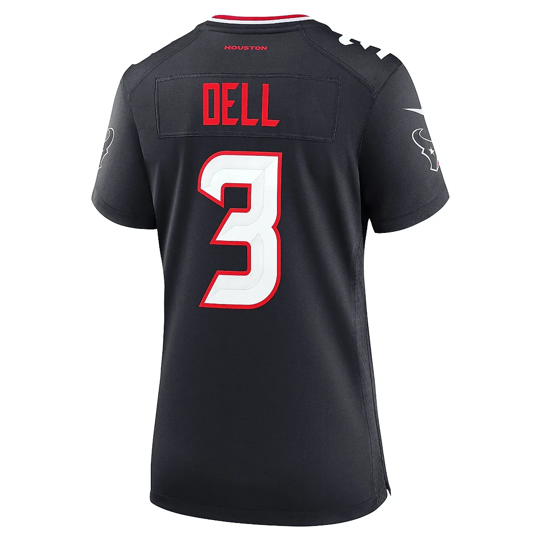 Zennovawear Women's Houston Texans Tank Dell Navy Team Game Jersey