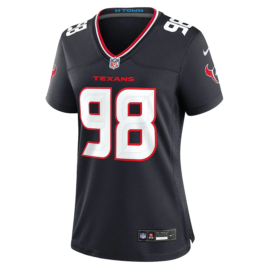 Zennovawear Women's Houston Texans Tim Settle Jr. Navy Team Game Jersey