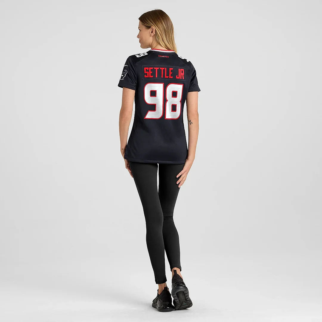 Zennovawear Women's Houston Texans Tim Settle Jr. Navy Team Game Jersey